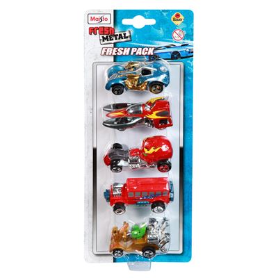 Maisto Modelle & Fahrzeuge Maisto Toys - Fresh Metal 5-er Set Modellautos, 7,5cm (6-fach sortiert) - Modellauto