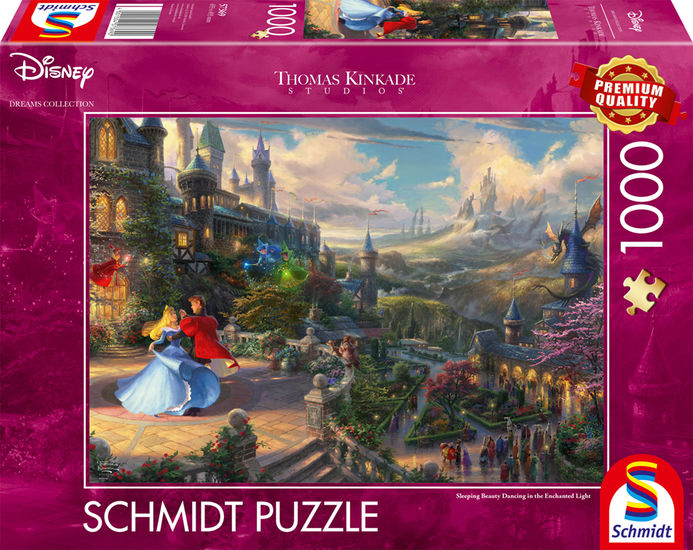 Schmidt Spiele GmbH Puzzles Thomas Kinkade - Sleeping beauty dancing in the enchanted light - Puzzle 1000 Teile