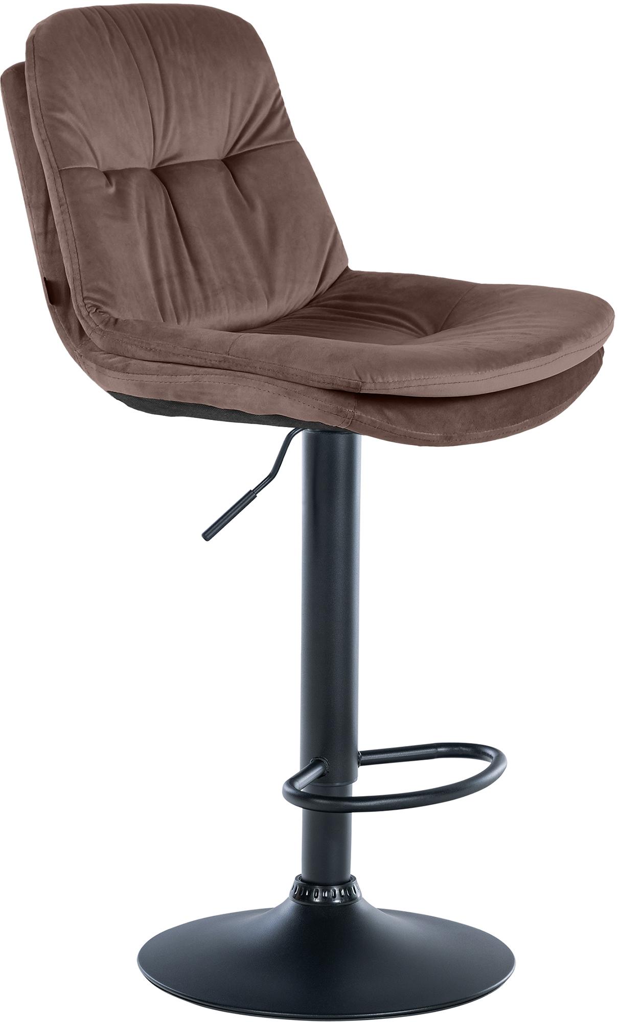 Barhocker Laurel Samt schwarz