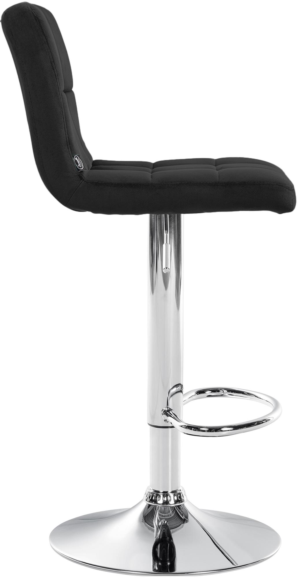 Barhocker Peru Samt chrom
