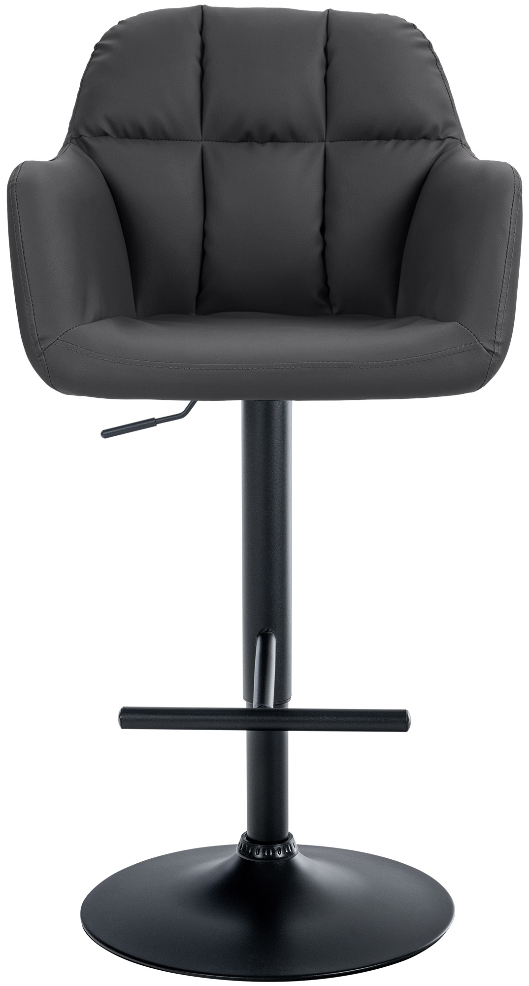Barhocker Natoma Kunstleder schwarz