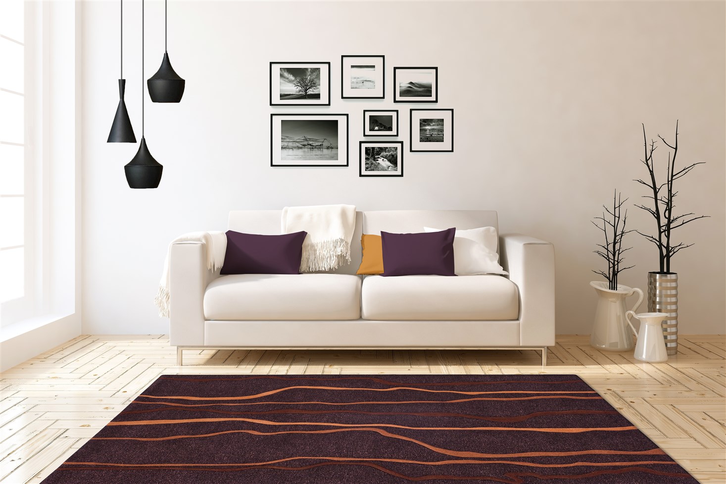 Teppich Spirit 5032 Taupe / Orange 70cm x 140cm