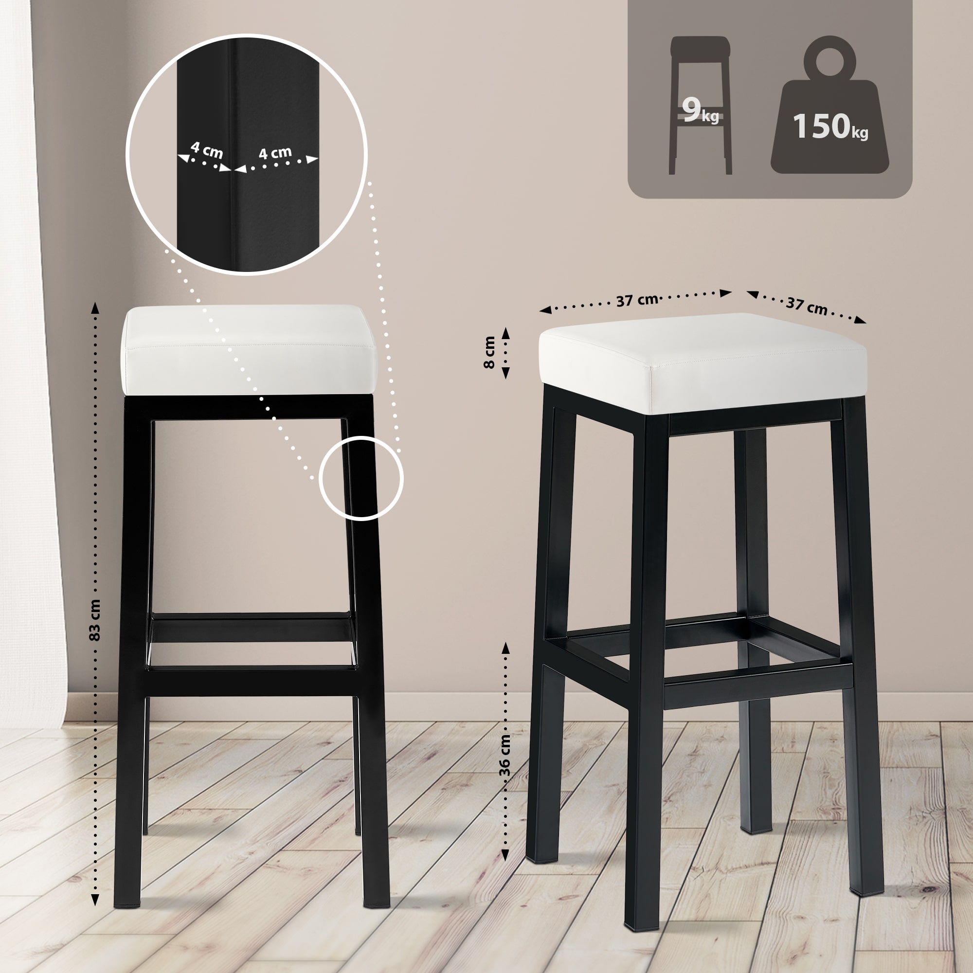 Barhocker Taylor B85 Kunstleder