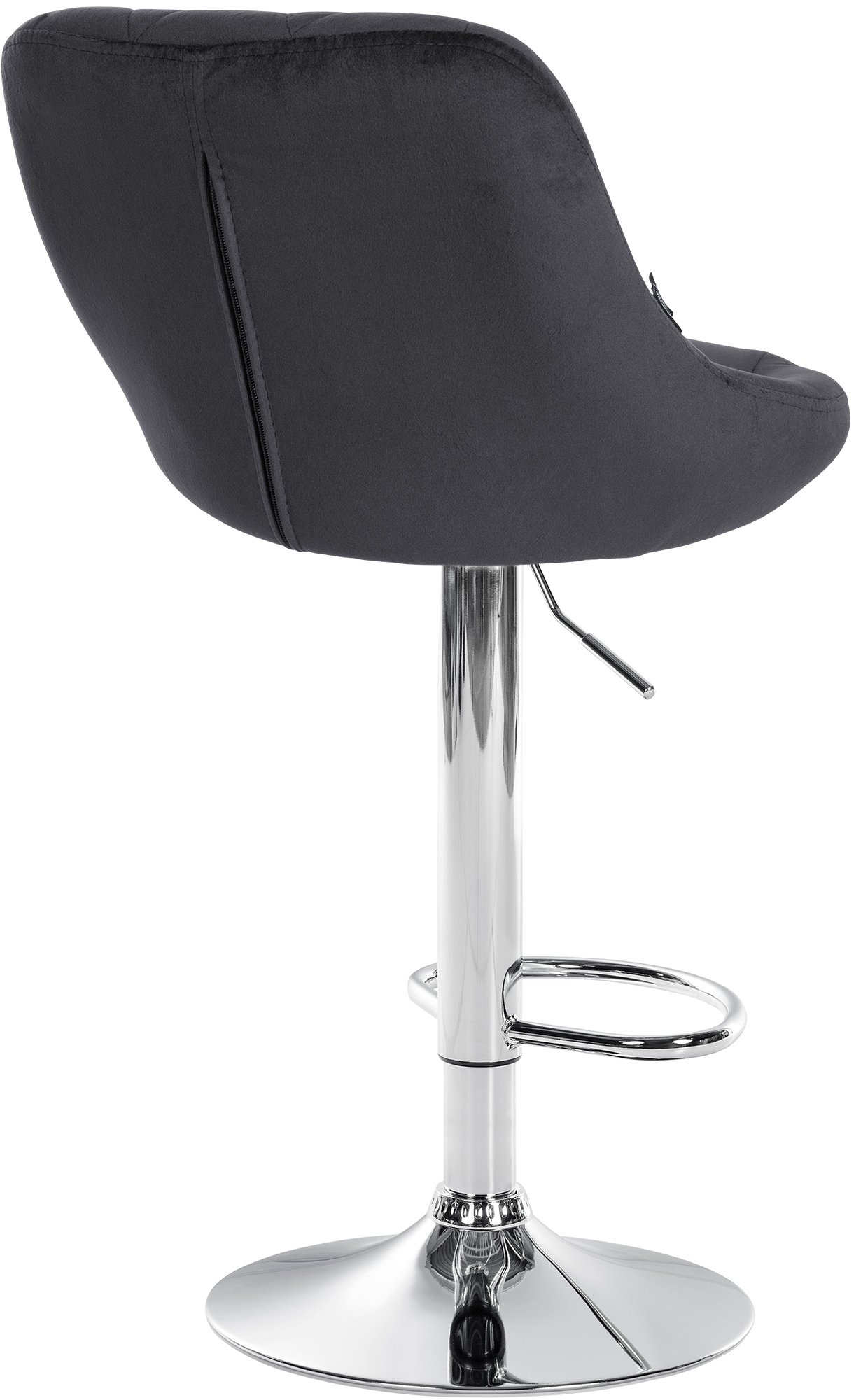 2er Set Barhocker Lazio Samt chrom