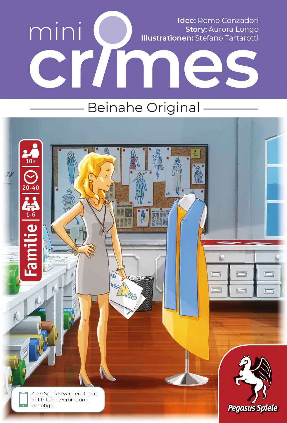Pegasus Brettspiele & Gesellschaftsspiele MiniCrimes – Beinahe Original – Familienspiel