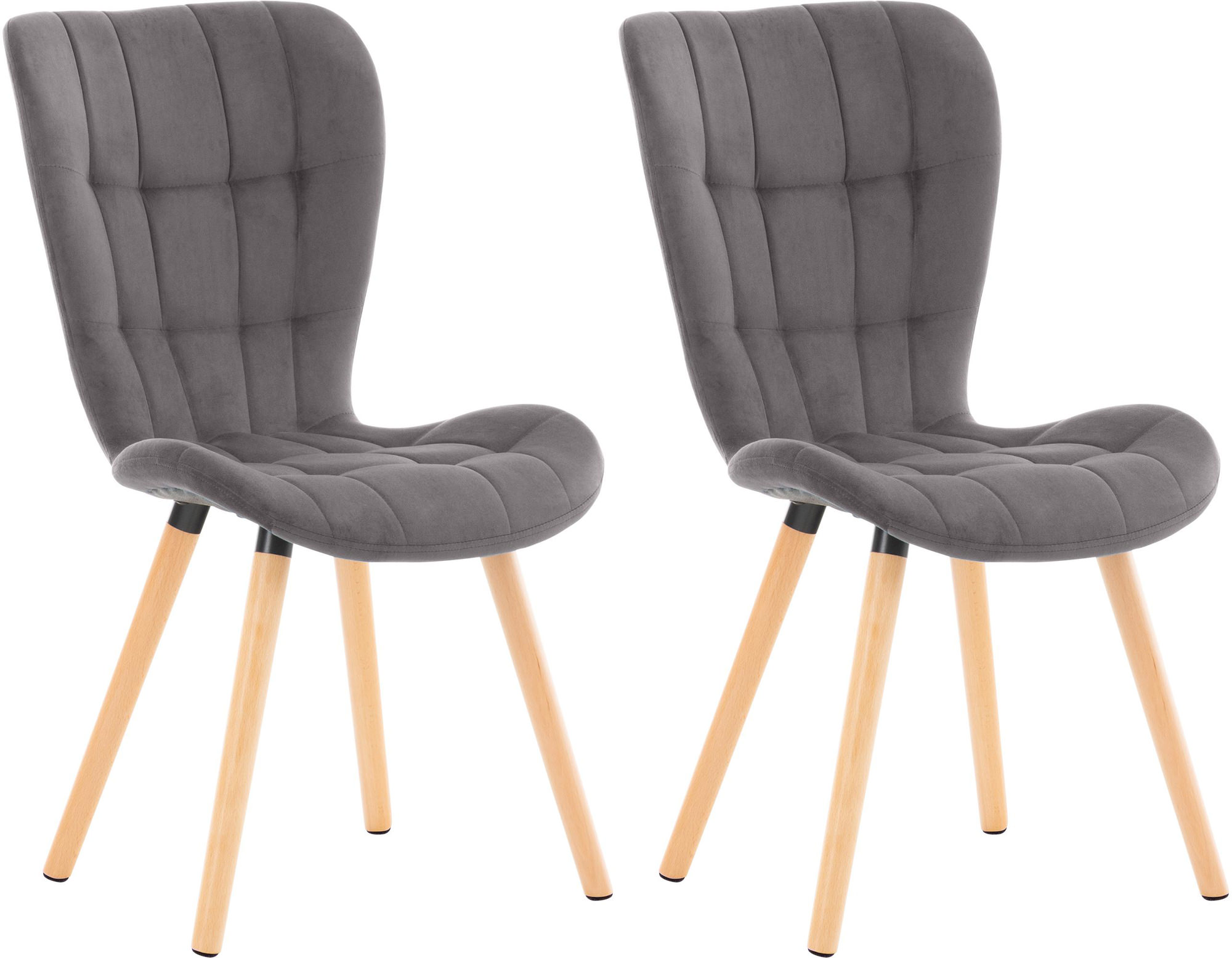2er Set Stuhl Elda Samt