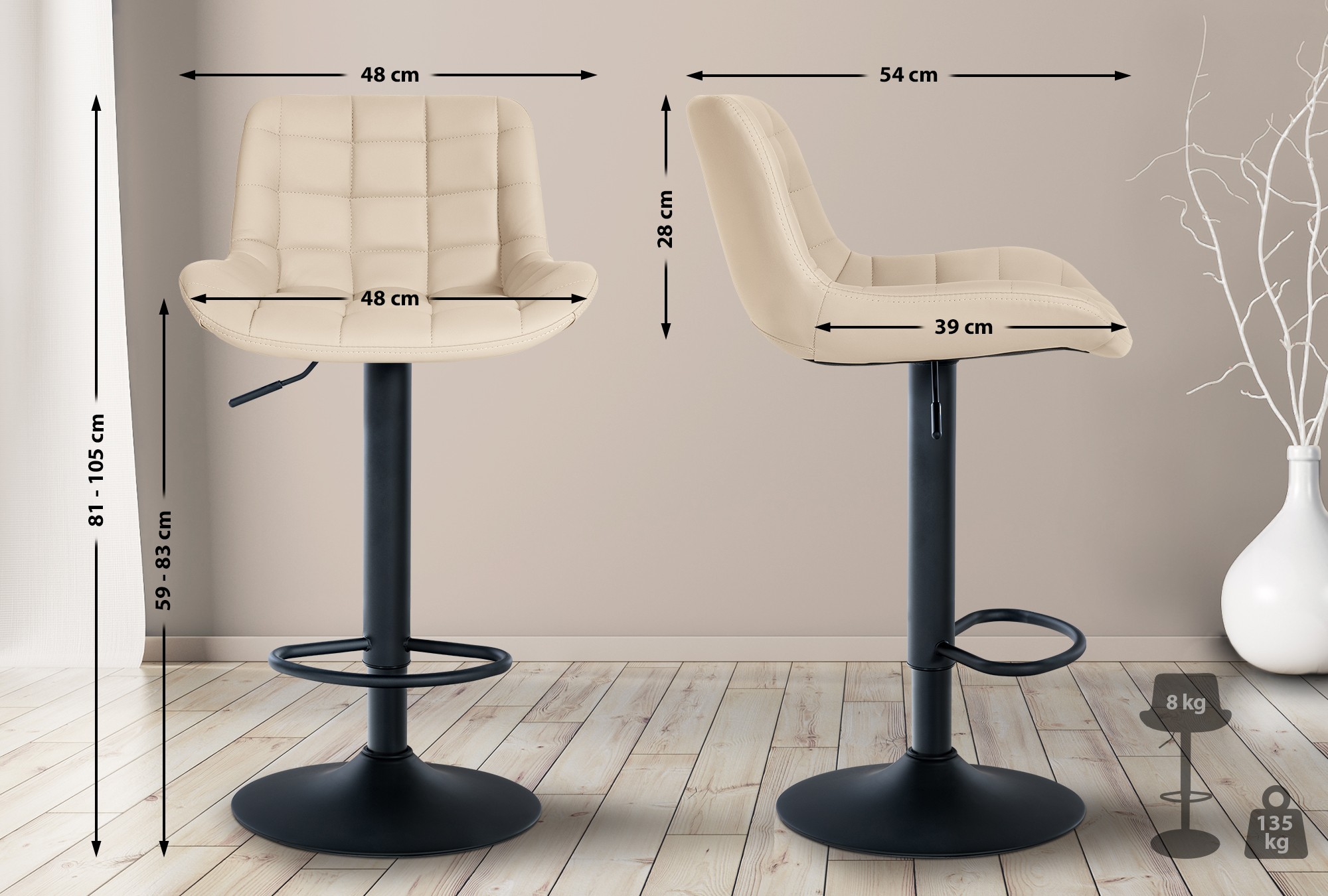 Barhocker Tover Kunstleder