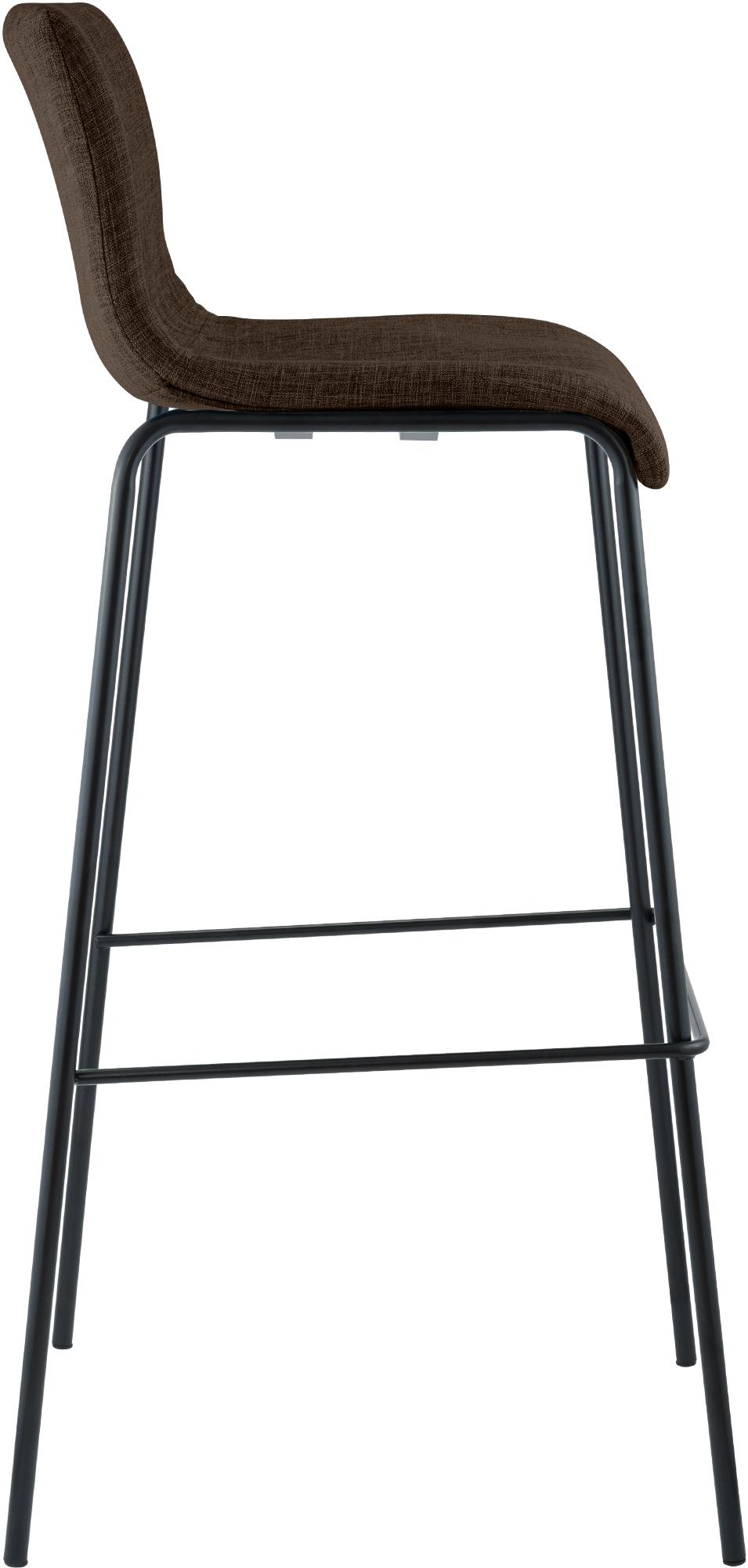 Barhocker Hoover Stoff 4-Fuß Gestell schwarz