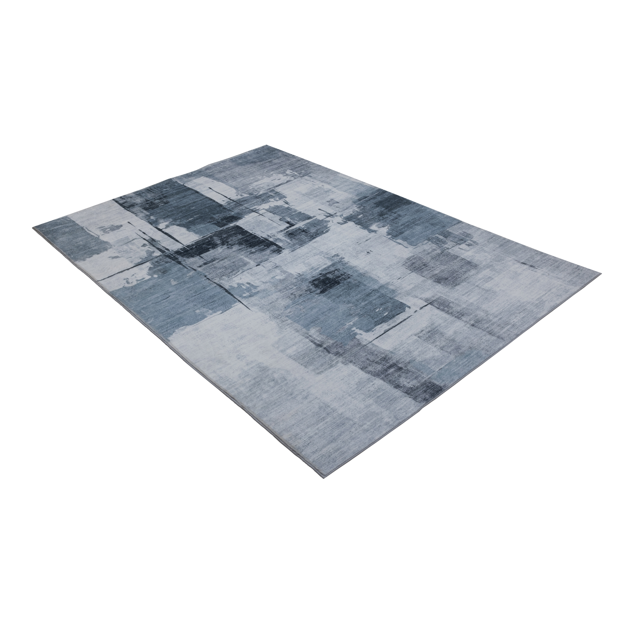 Abstrakter Design-Teppich Grau
