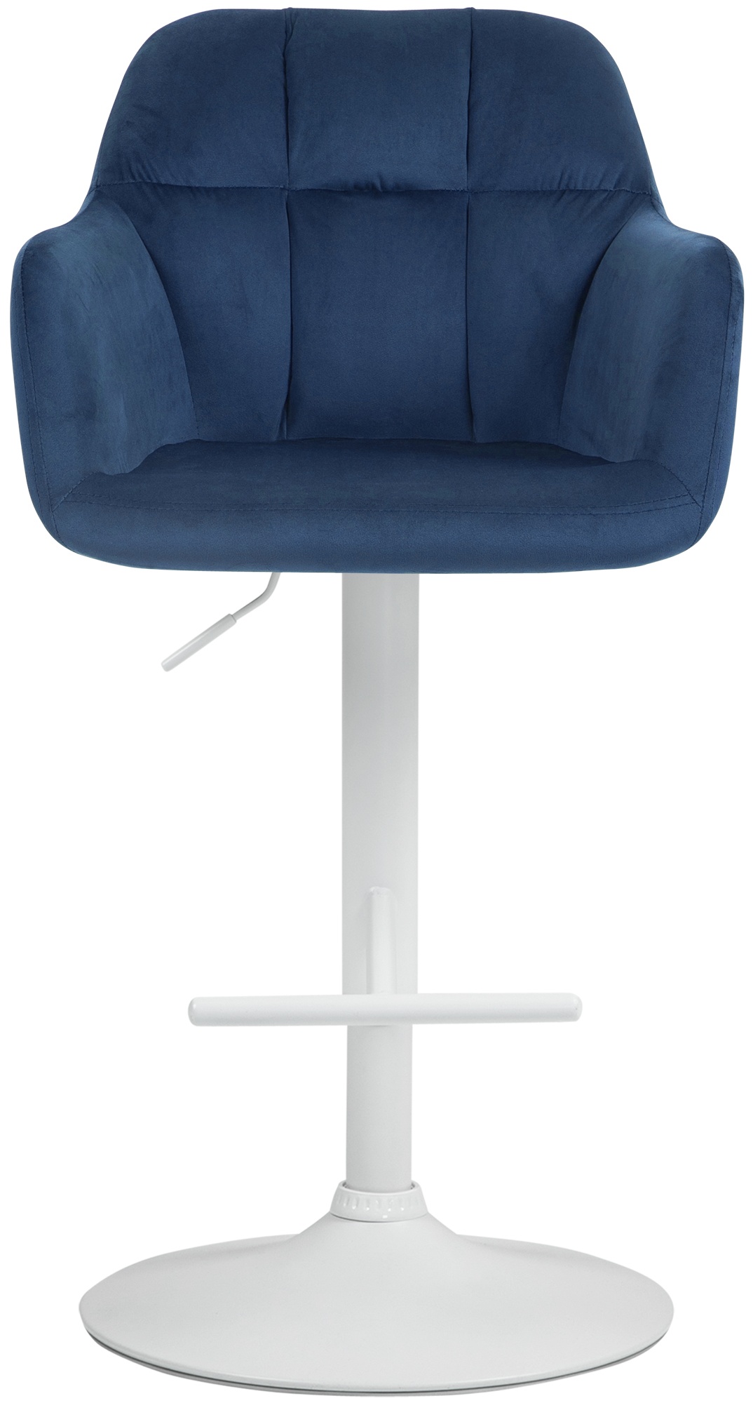 Barhocker Natoma Samt weiß