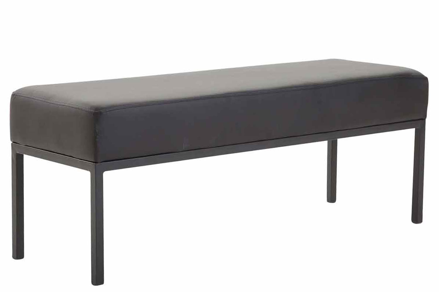 3er Sitzbank Newton Kunstleder schwarz