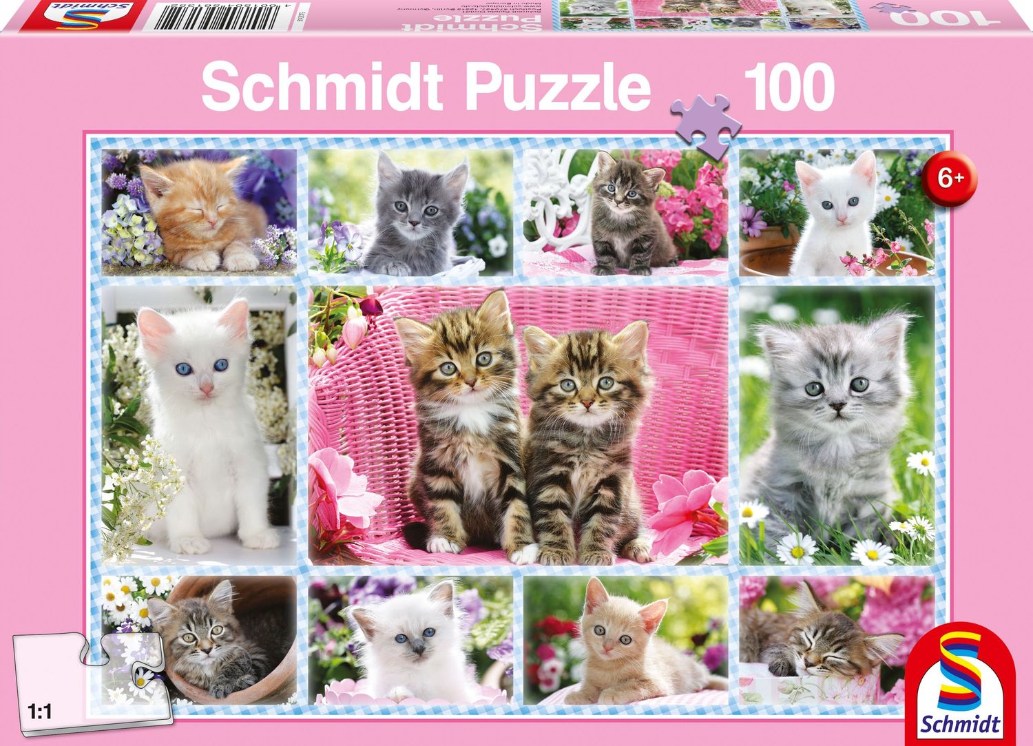 Schmidt Spiele GmbH Puzzles Katzenbabys - 100 Teile Puzzle