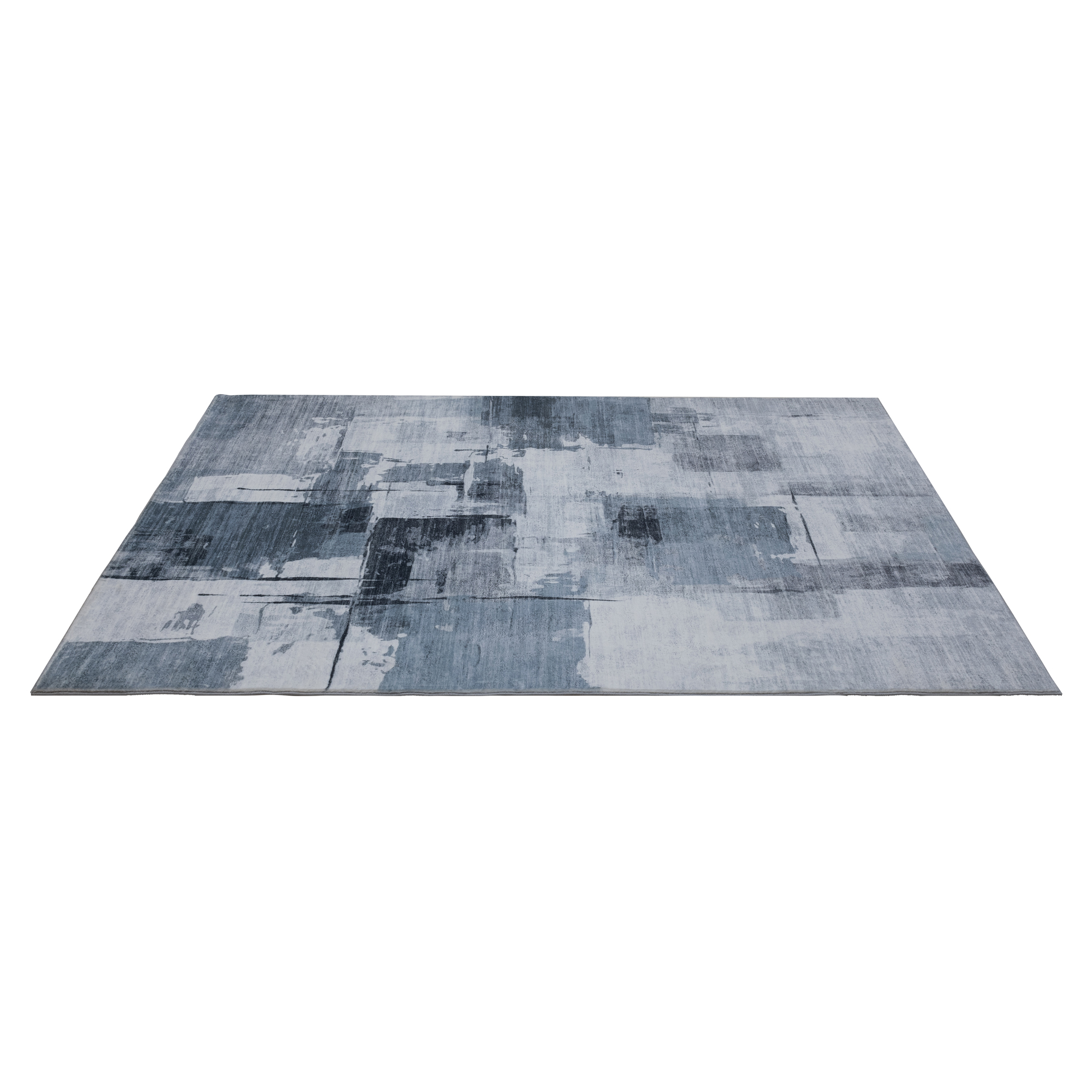 Abstrakter Design-Teppich Grau