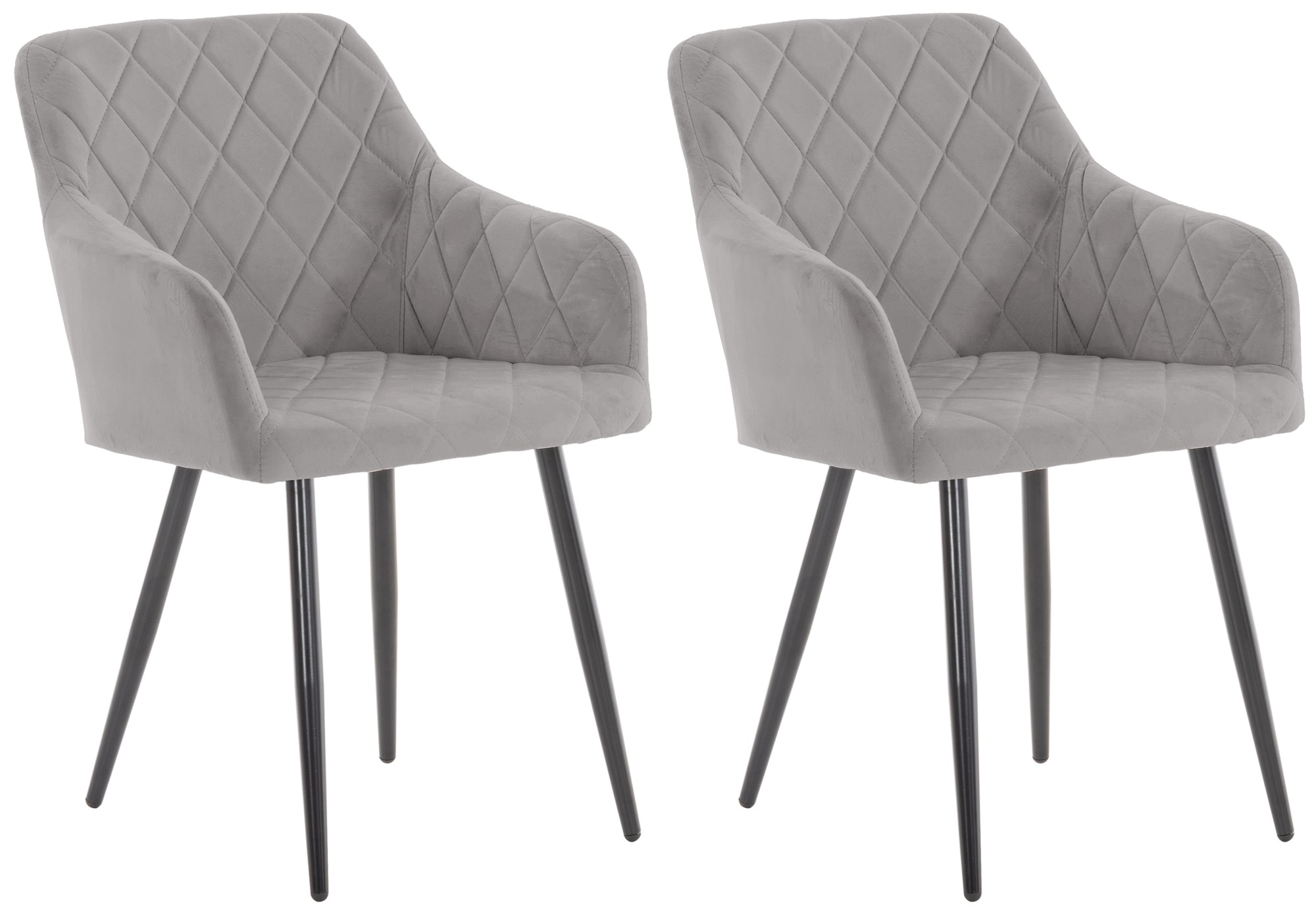 2er Set Esszimmerstuhl Shila Samt