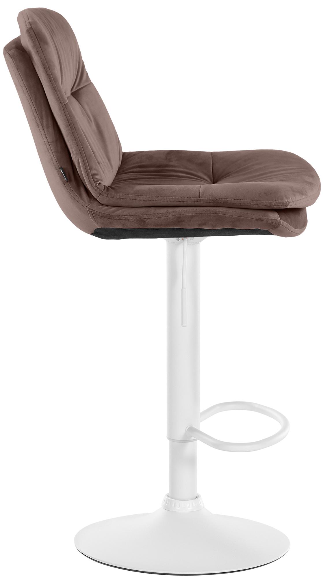 Barhocker Laurel Samt weiß