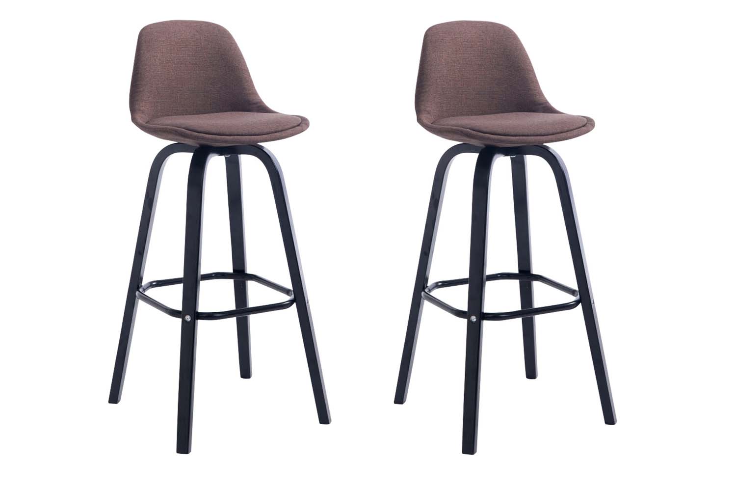 2er Set Barhocker Avika Stoff schwarz
