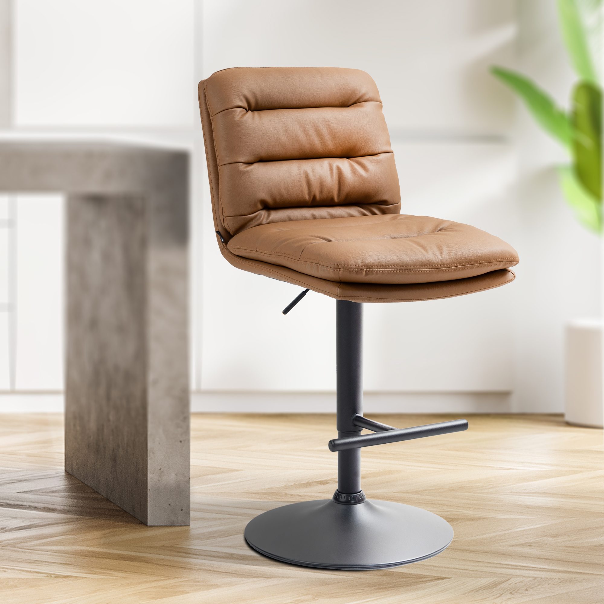 2er Set Barhocker Damar Kunstleder schwarz