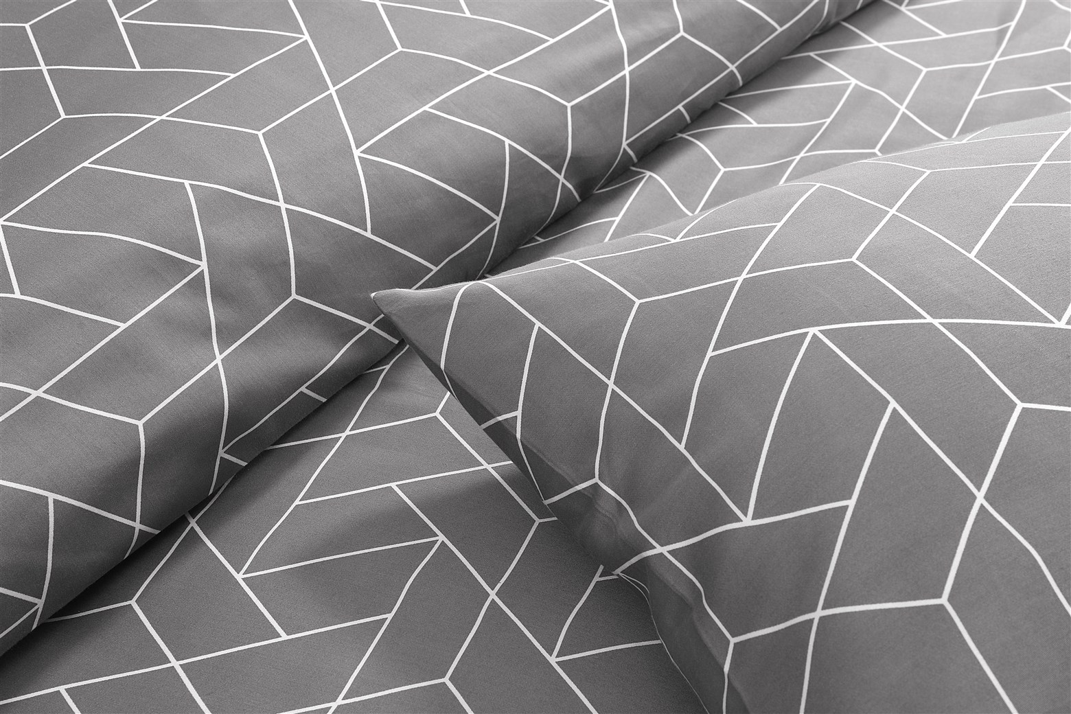 Bettwäsche Bettwäsche Florence 125-FR Grau 140cm x 200cm / 65cm x 65cm