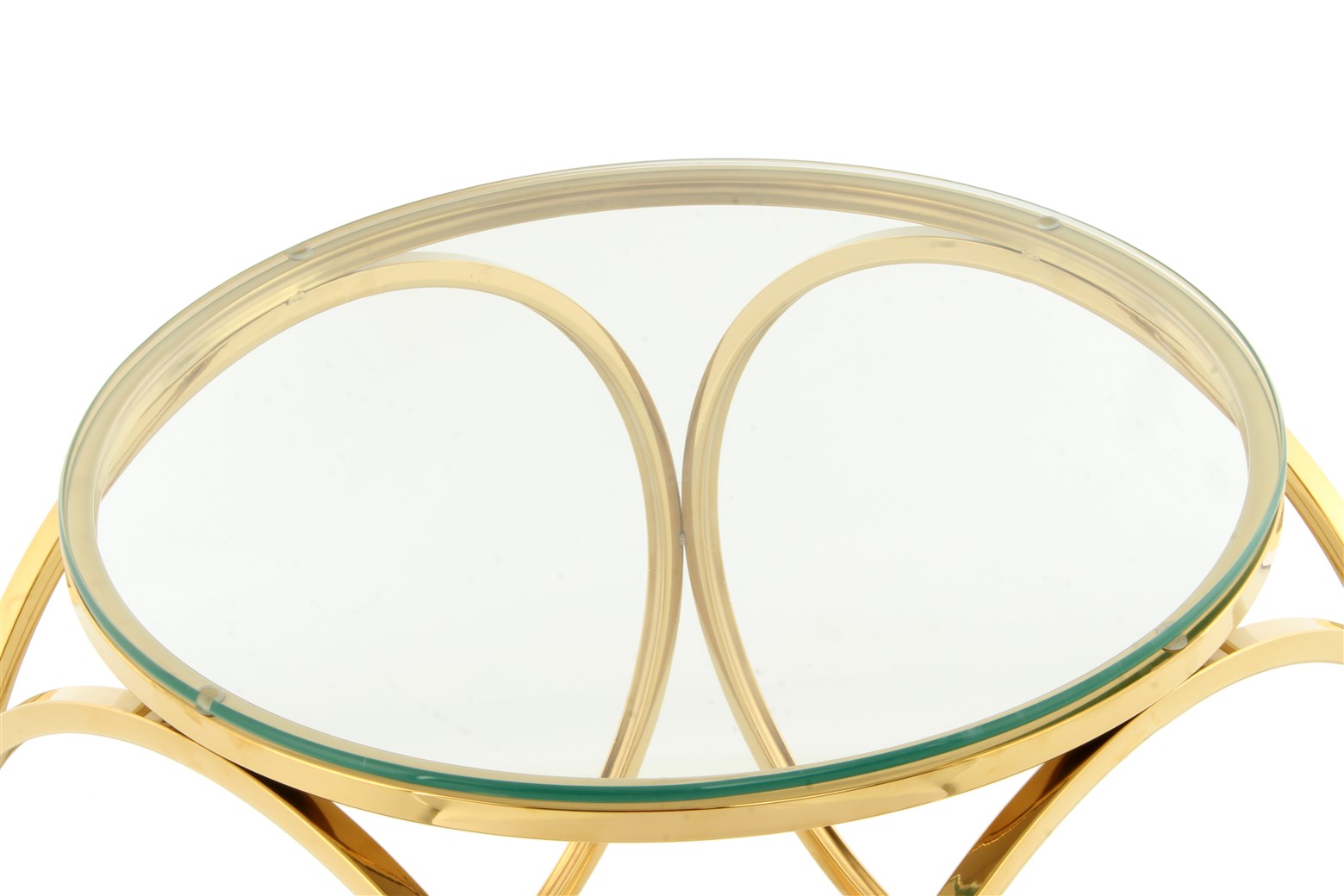 Beistelltisch mit Glasplatte und metallenes Gestell