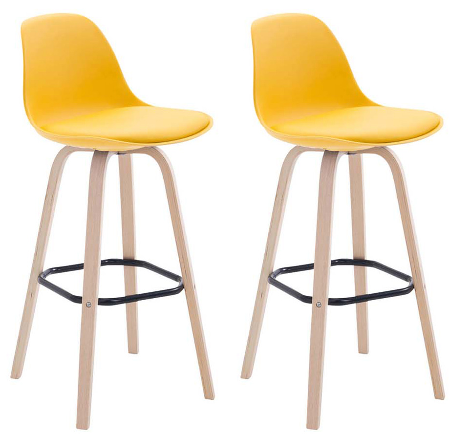 2er Set Barhocker Avika Kunststoff natura