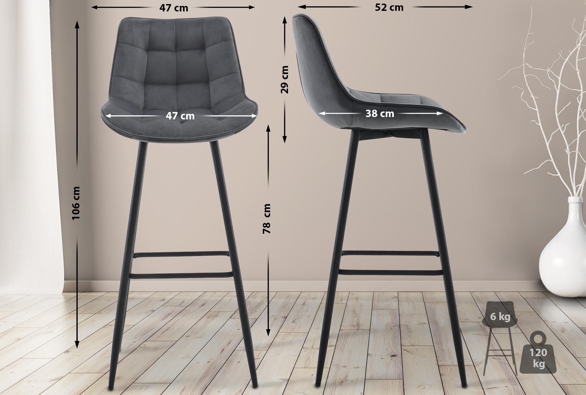 Barhocker Dartford Samt