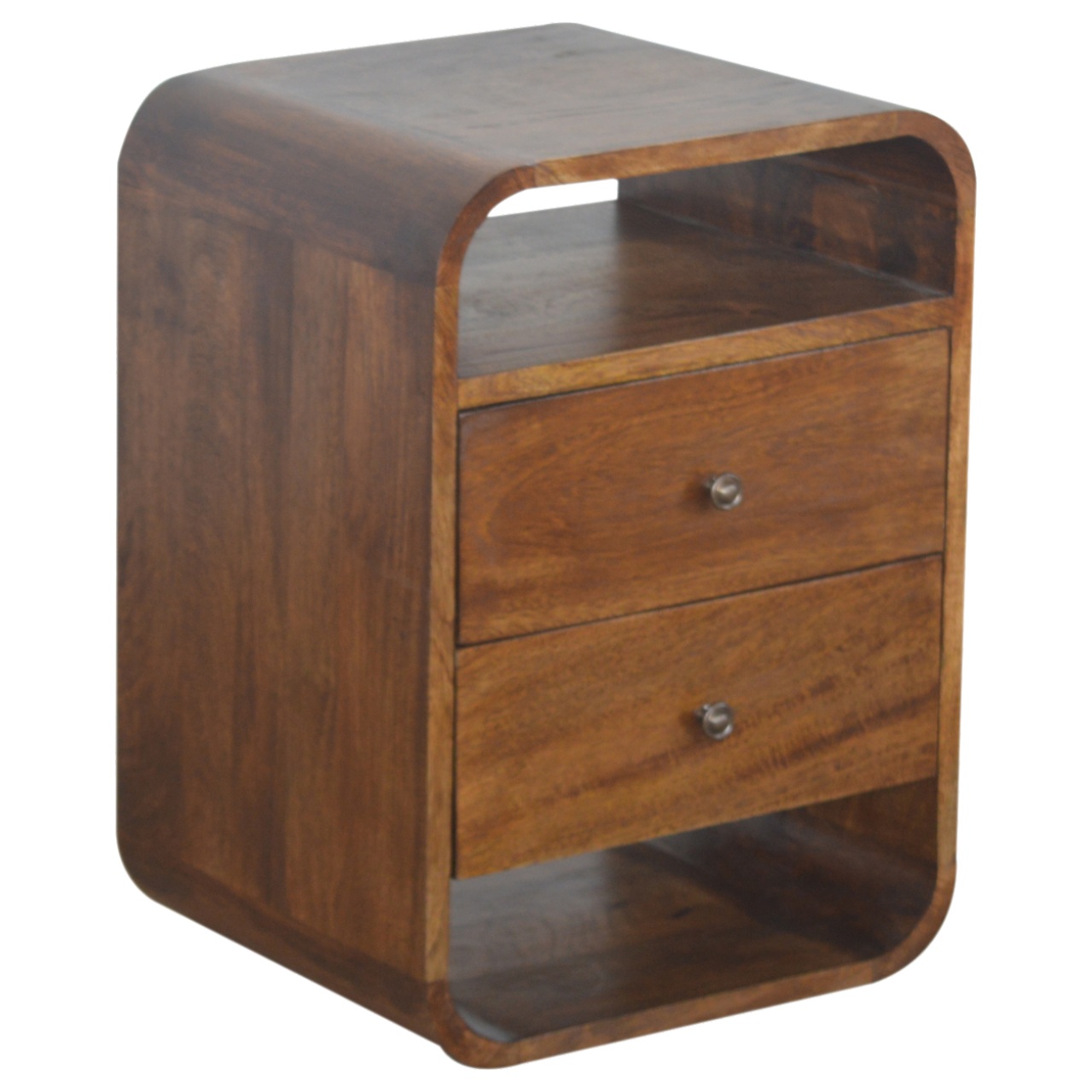 Nachttisch „Chestnut Curve“ mit 2 Schubladen