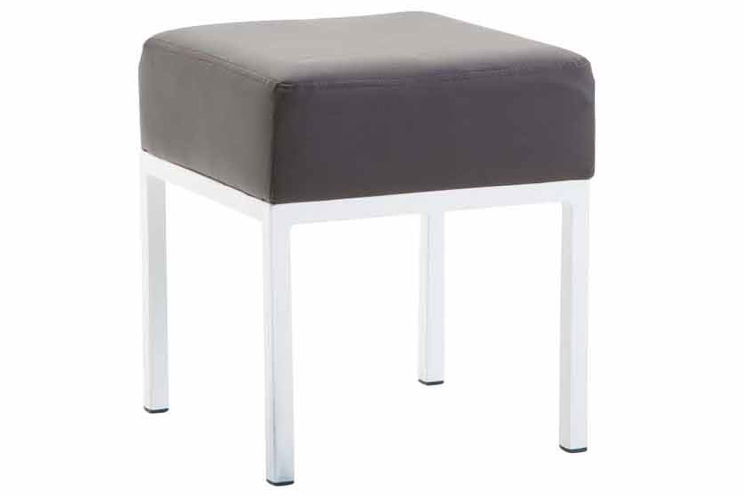 Sitzhocker Newton Kunstleder weiß
