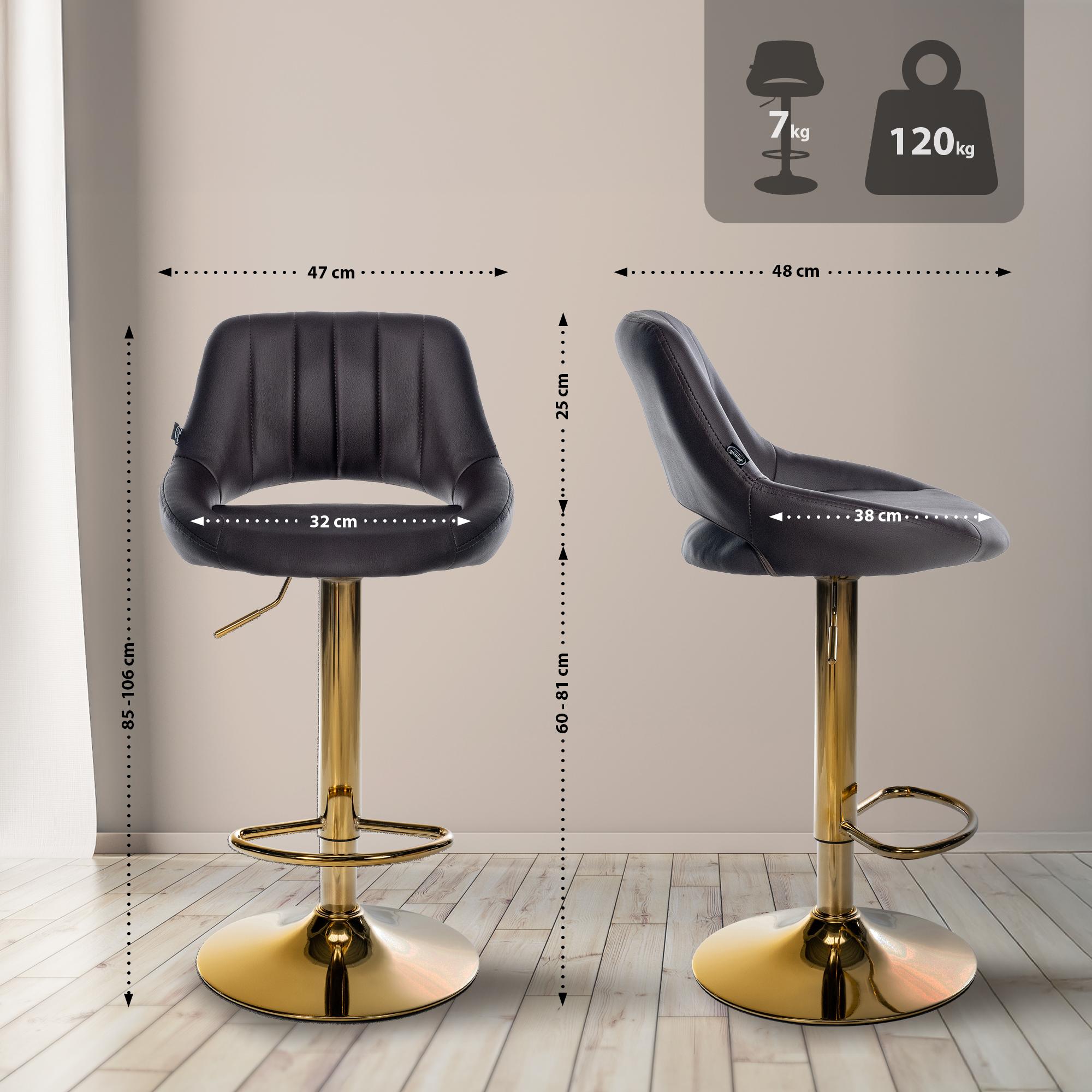 Barhocker Milet Kunstleder gold