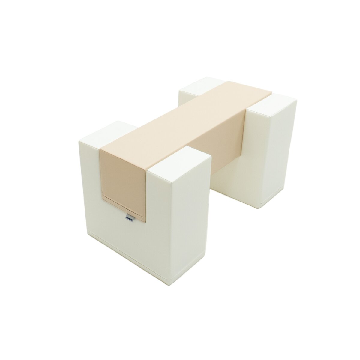 IGLU SET Balance Bridge 3 - Weiß/Beige - Bunte Balance-Brücke aus Schaumstoffbausteinen für Kinder