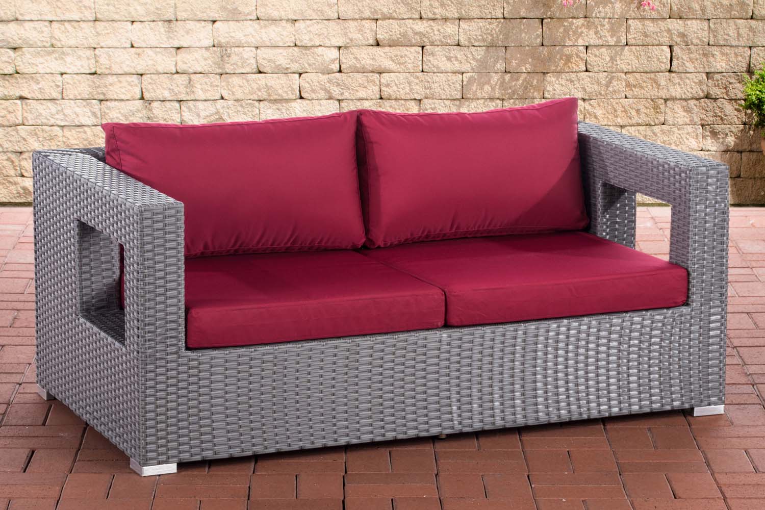 2er Sofa Honolulu rubinrot