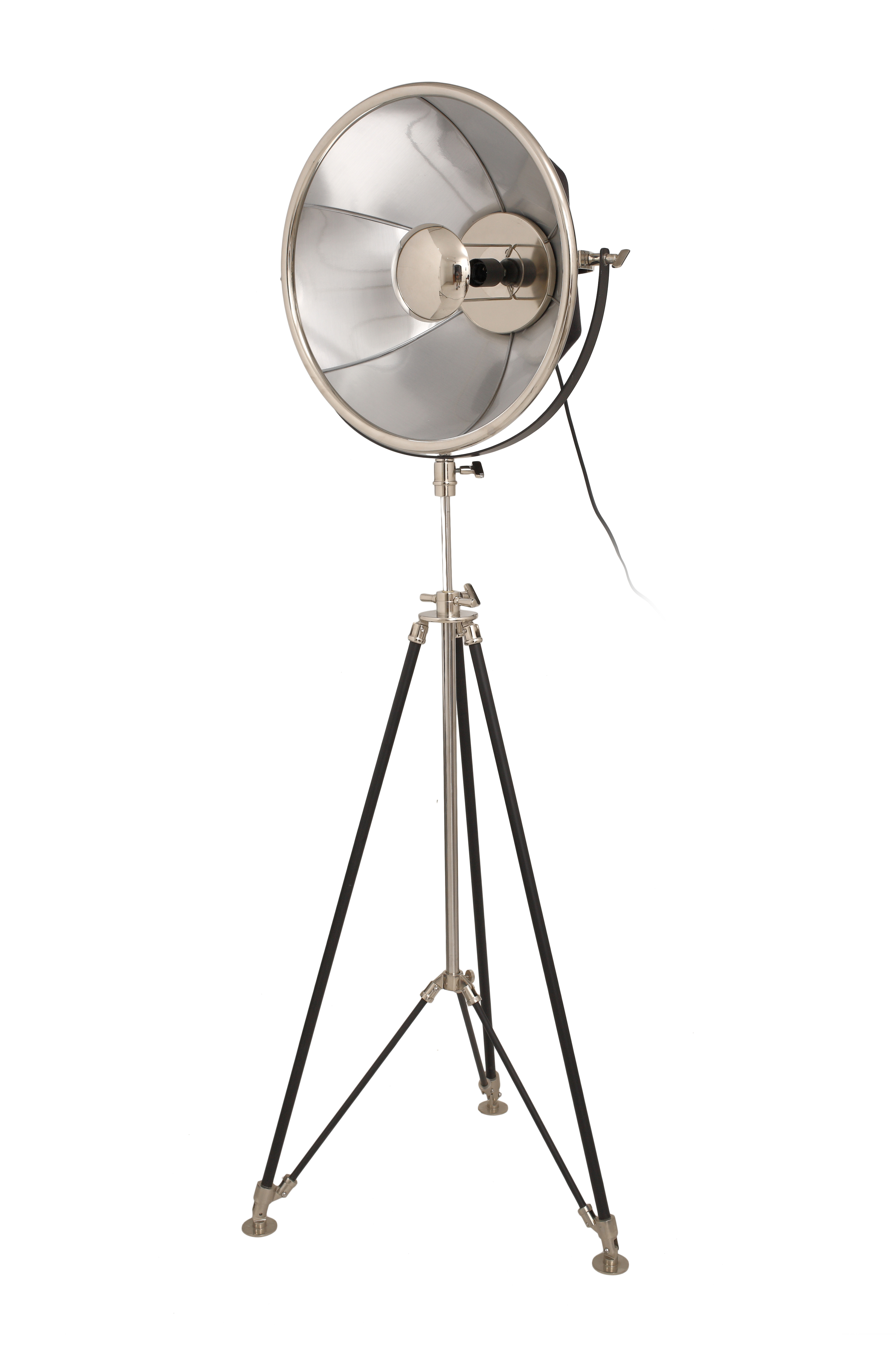 Leuchten Stehlampe Bowie 125 Schwarz / Silber