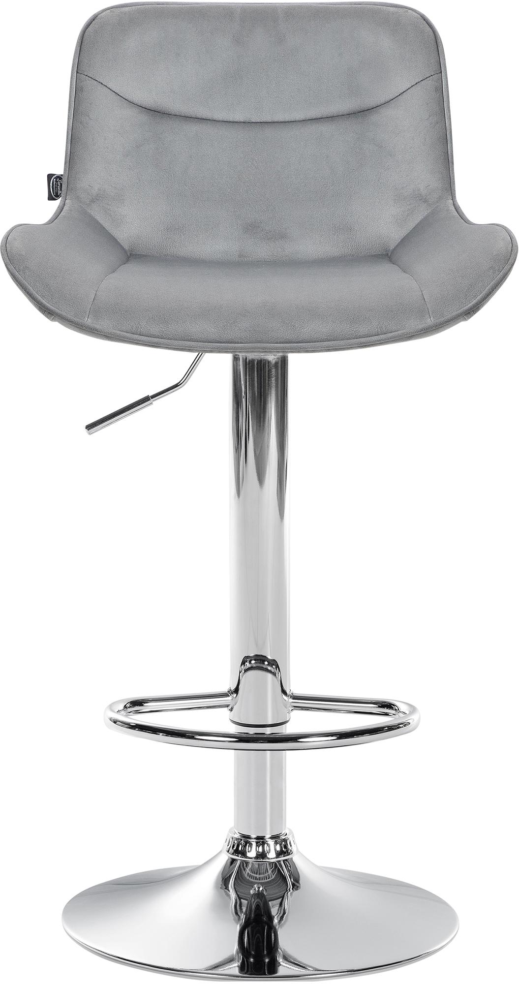 2er Set Barhocker Vonore Samt chrom