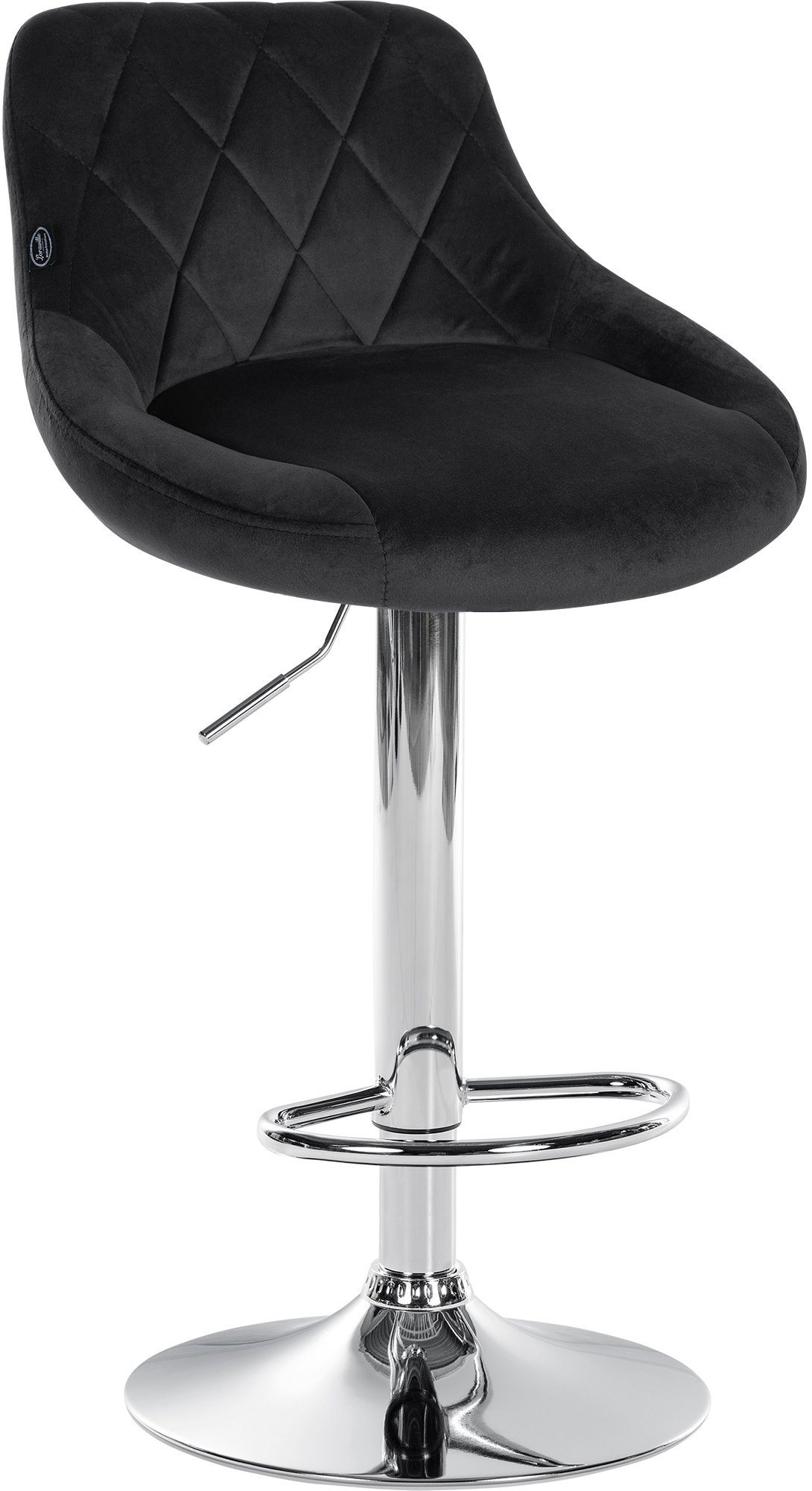 2er Set Barhocker Lazio Samt chrom