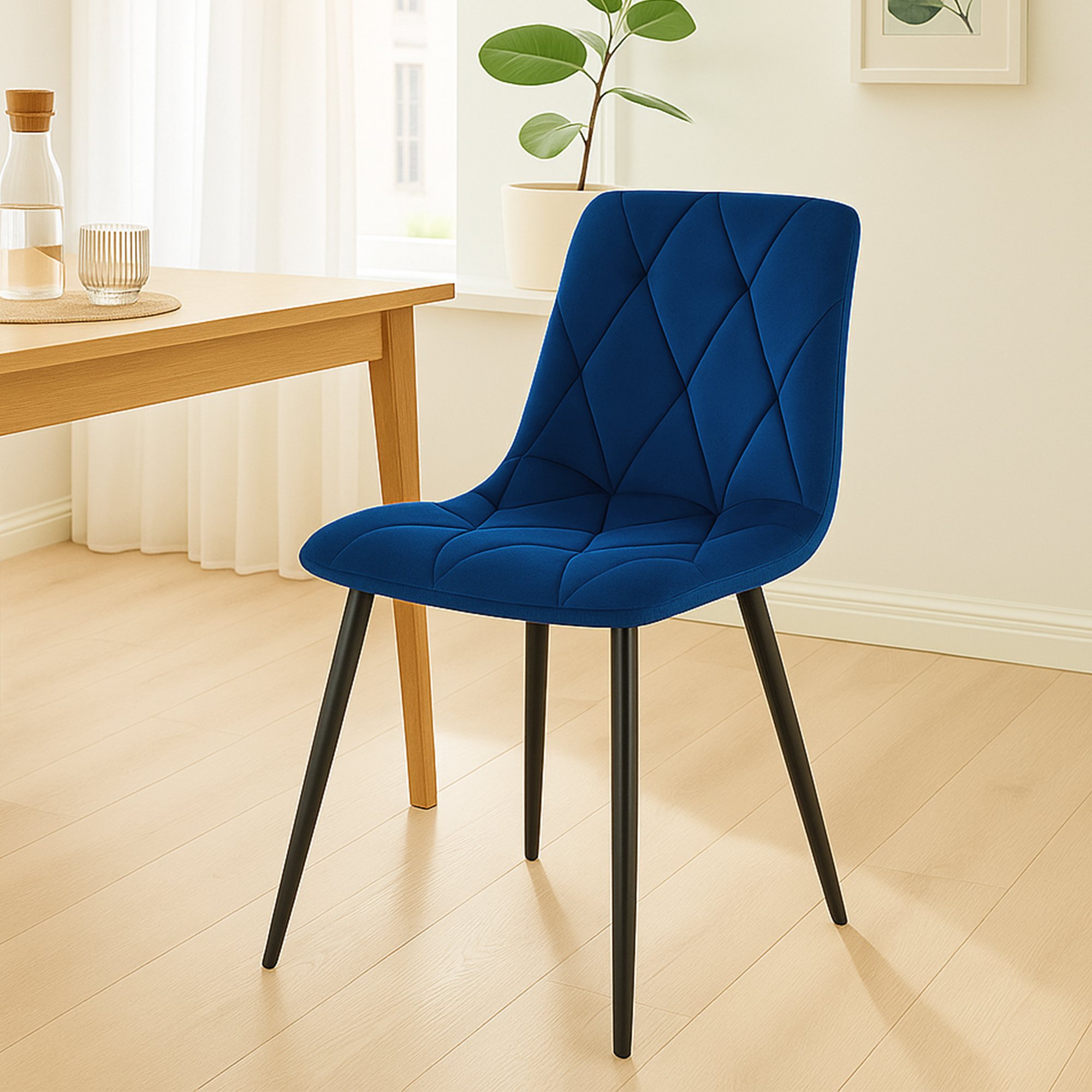 2er Set Esszimmerstuhl Clairton Samt