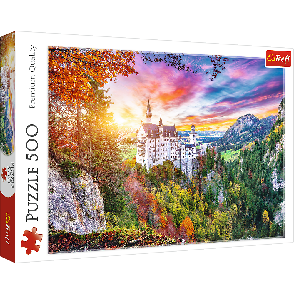 Trefl Puzzles Blick auf Neuschwanstein, Deutschland - Puzzle 500 Teile