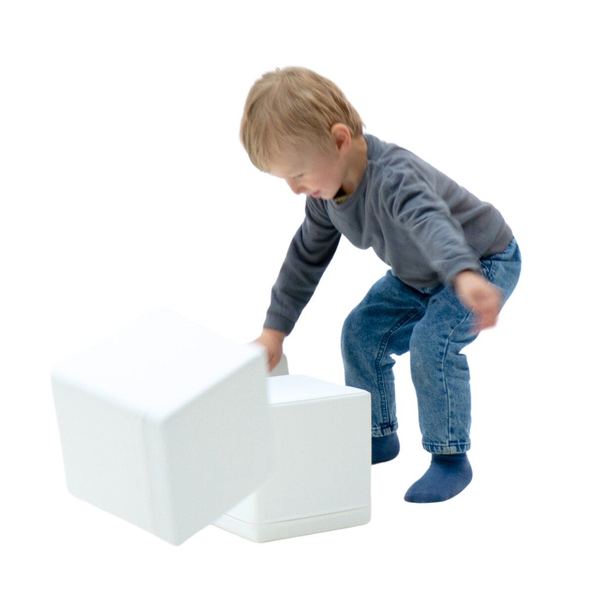 IGLU SET 39 - 6 Würfel SET - Weiß – Sechs weiße Würfel aus Schaumstoff / Schaumstoffbausteine für Kinder