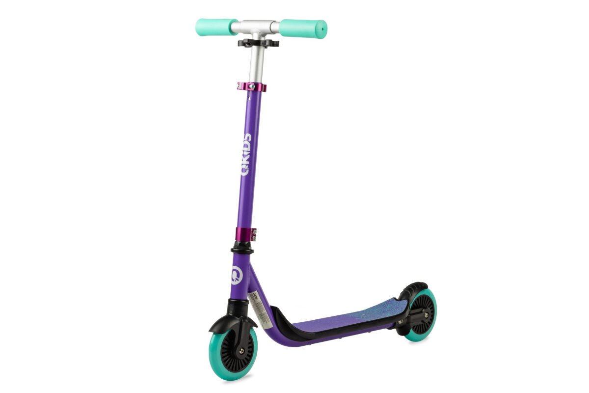 MoMi QKids BRO-Scooter in Lila für Kinder ab 3 Jahren – Höhenverstellbar, ABEC-7 Lager, stabil
