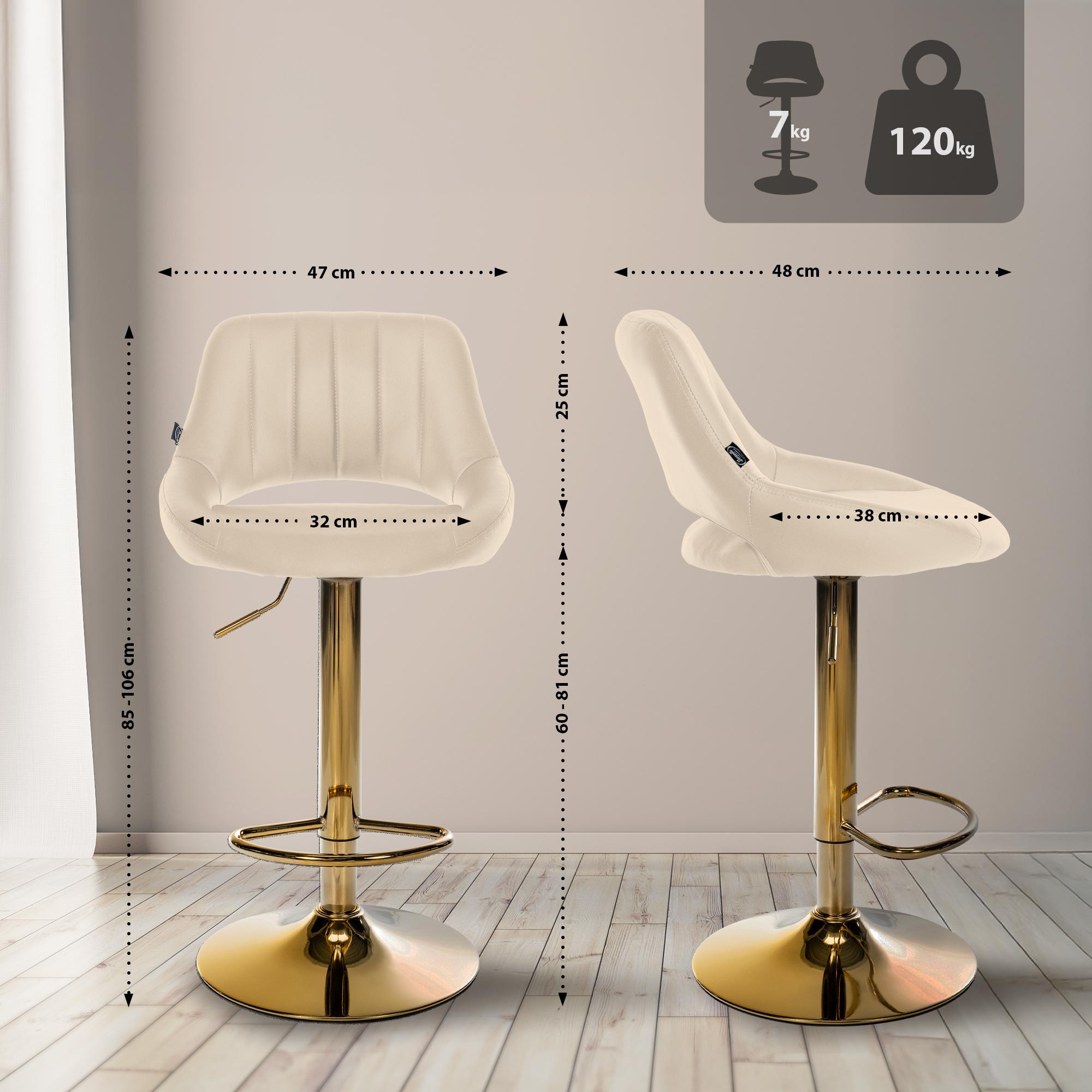 Barhocker Milet Kunstleder gold