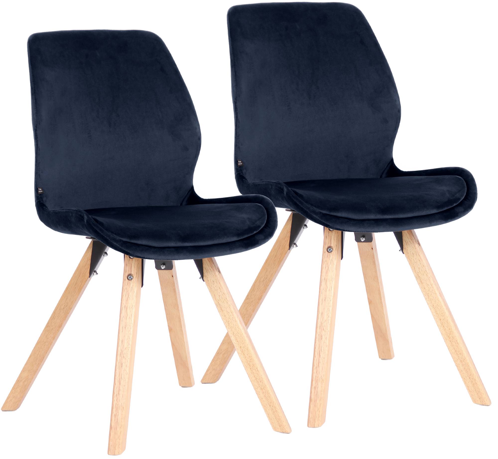 2er Set Stuhl Luna Samt