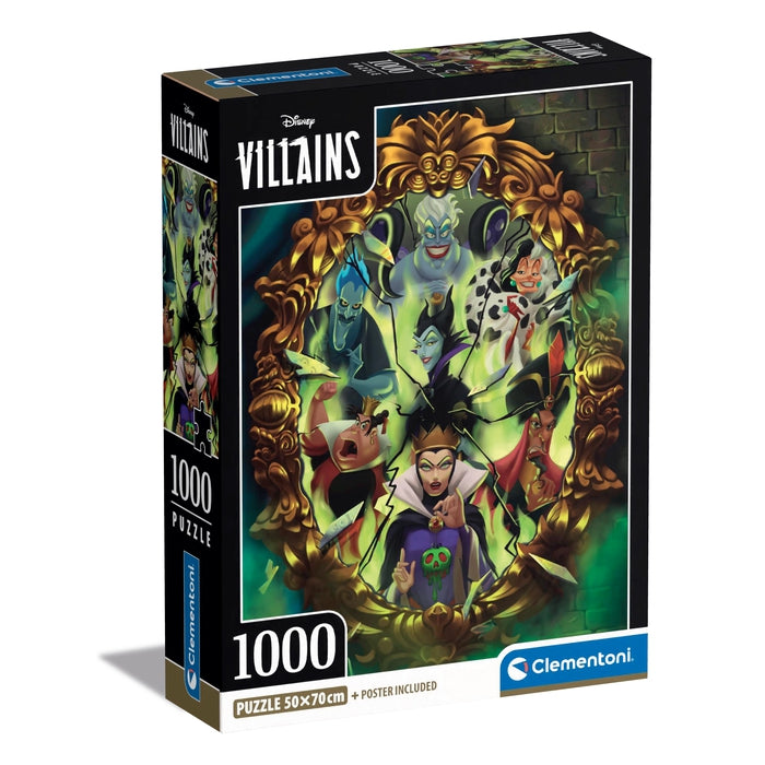 Clementoni Puzzles 1000 Teile Puzzle Disney 100 Compact - Villains