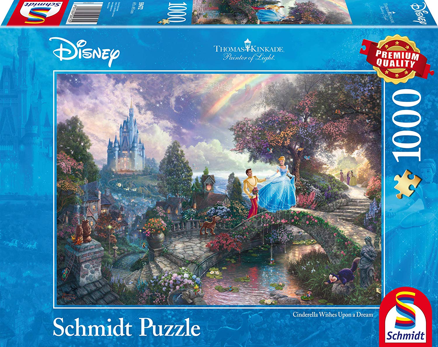 Schmidt Spiele GmbH Puzzles Disney, Cinderella - 1000 Teile Puzzle (Thomas Kinkade)