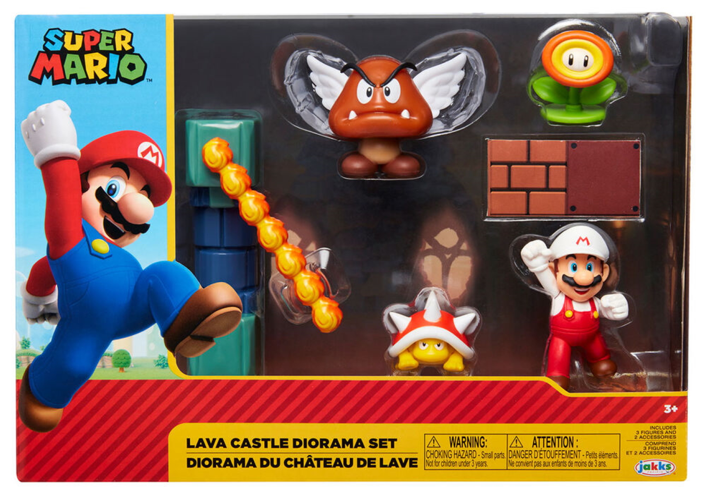 Jakks Pacific Sammel- & Spielfiguren Super Mario - Lava Schloss Spielset - Sammelfigur 6 cm