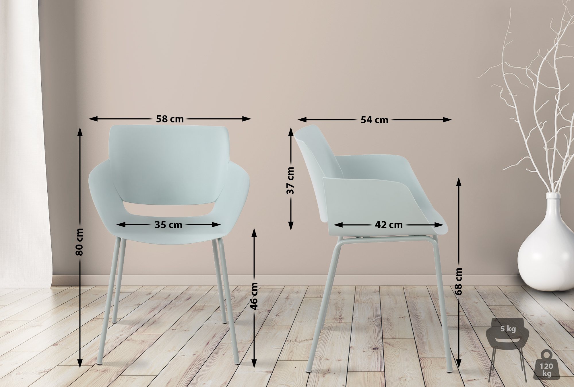 2er Set Stuhl Alpena