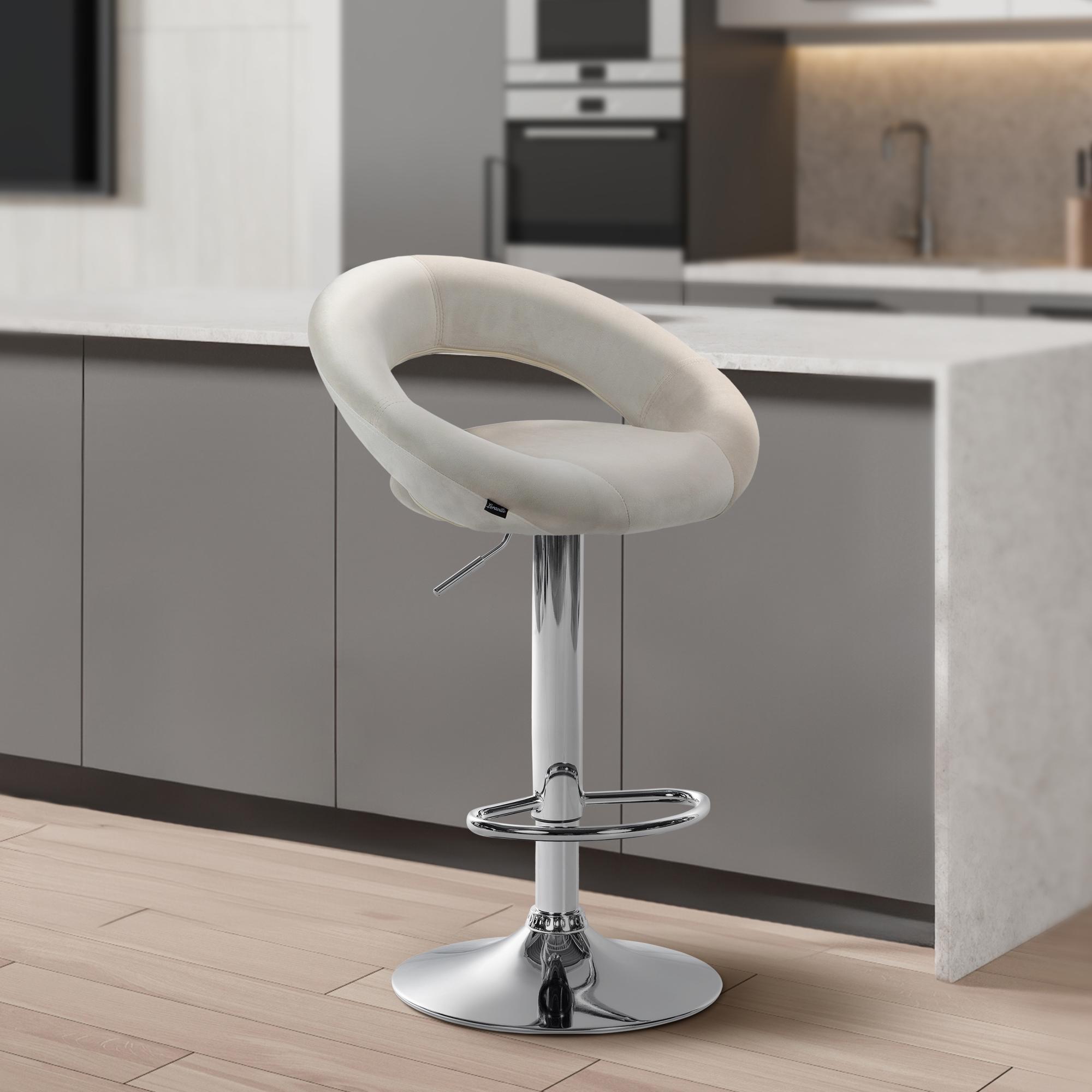 Barhocker Olinda Samt chrom