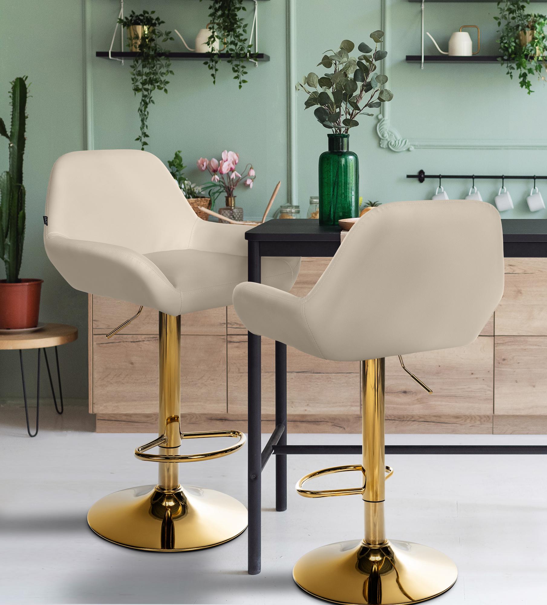Barhocker Braga Gold Kunstleder