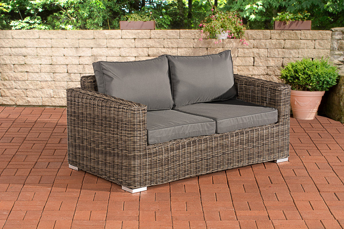 2er-Sofa Bilbao / Madeira Eisengrau