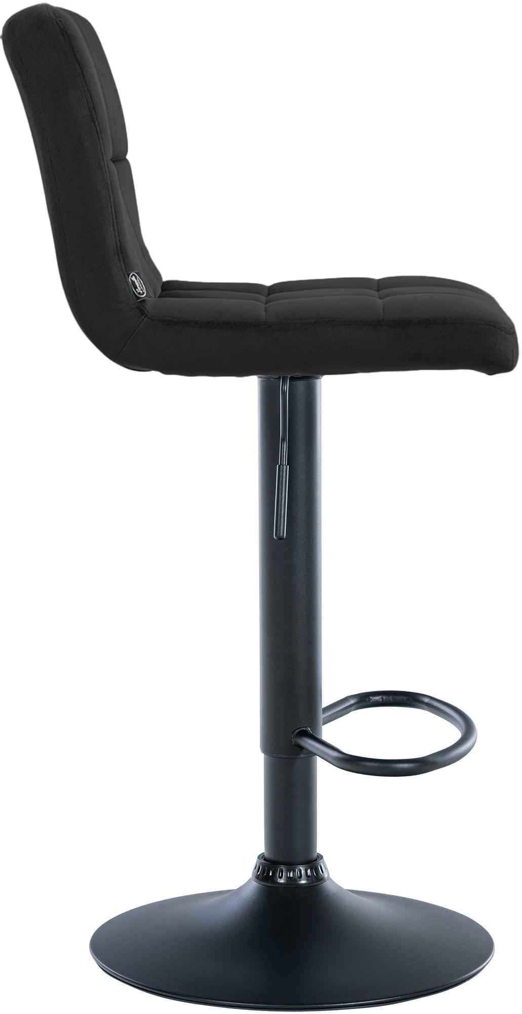 Barhocker Peru Samt schwarz