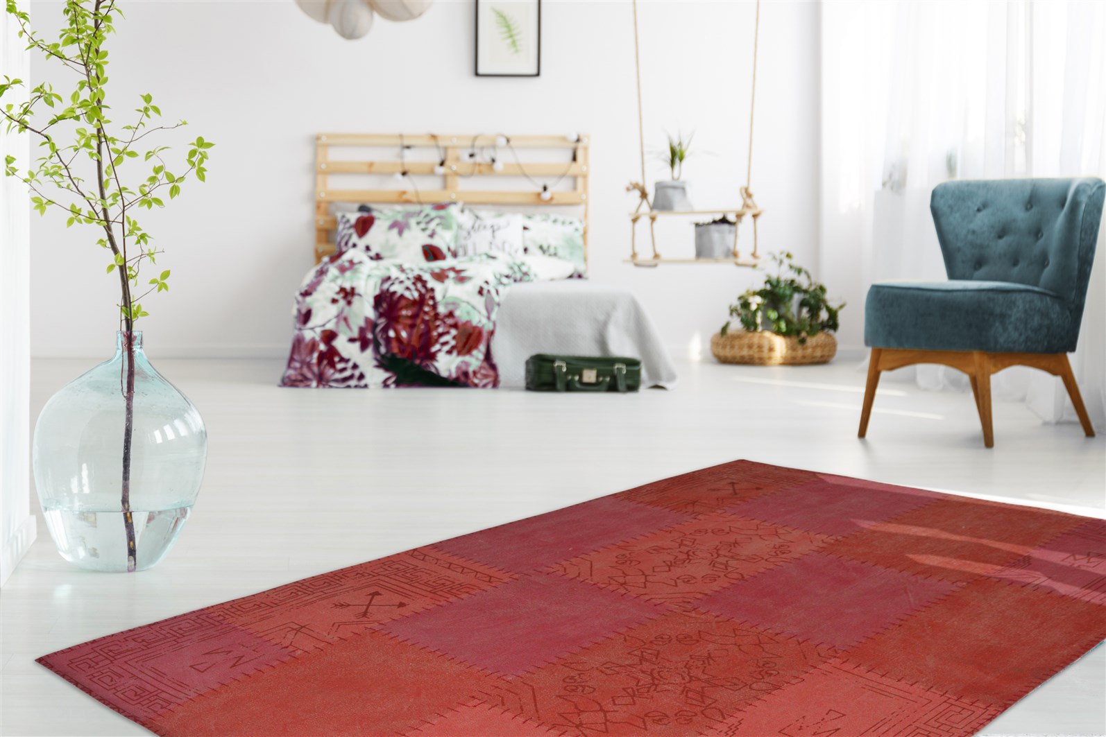 Teppich Lyrical 210 Multi / Rot 120cm x 170cm