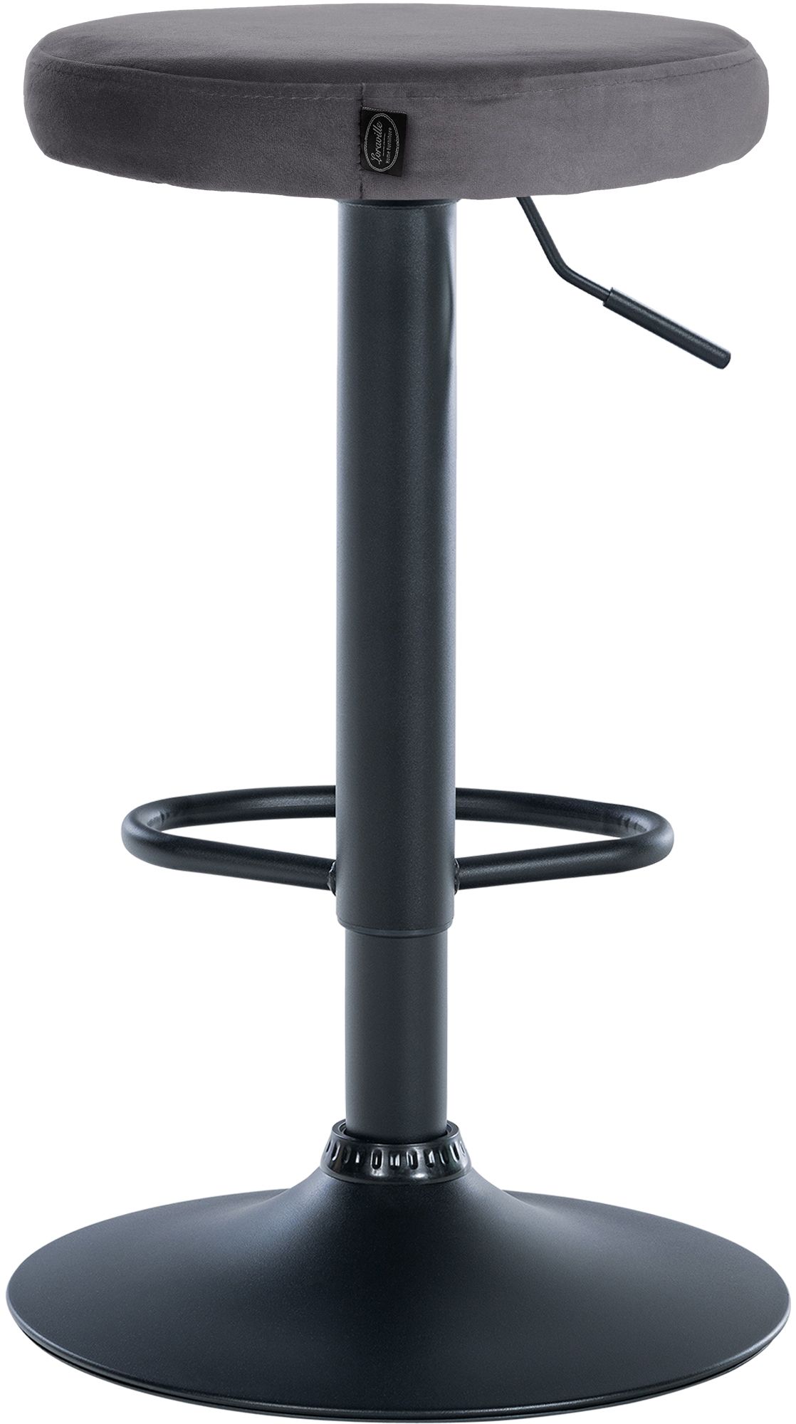 2er Set Barhocker Ponte Samt schwarz