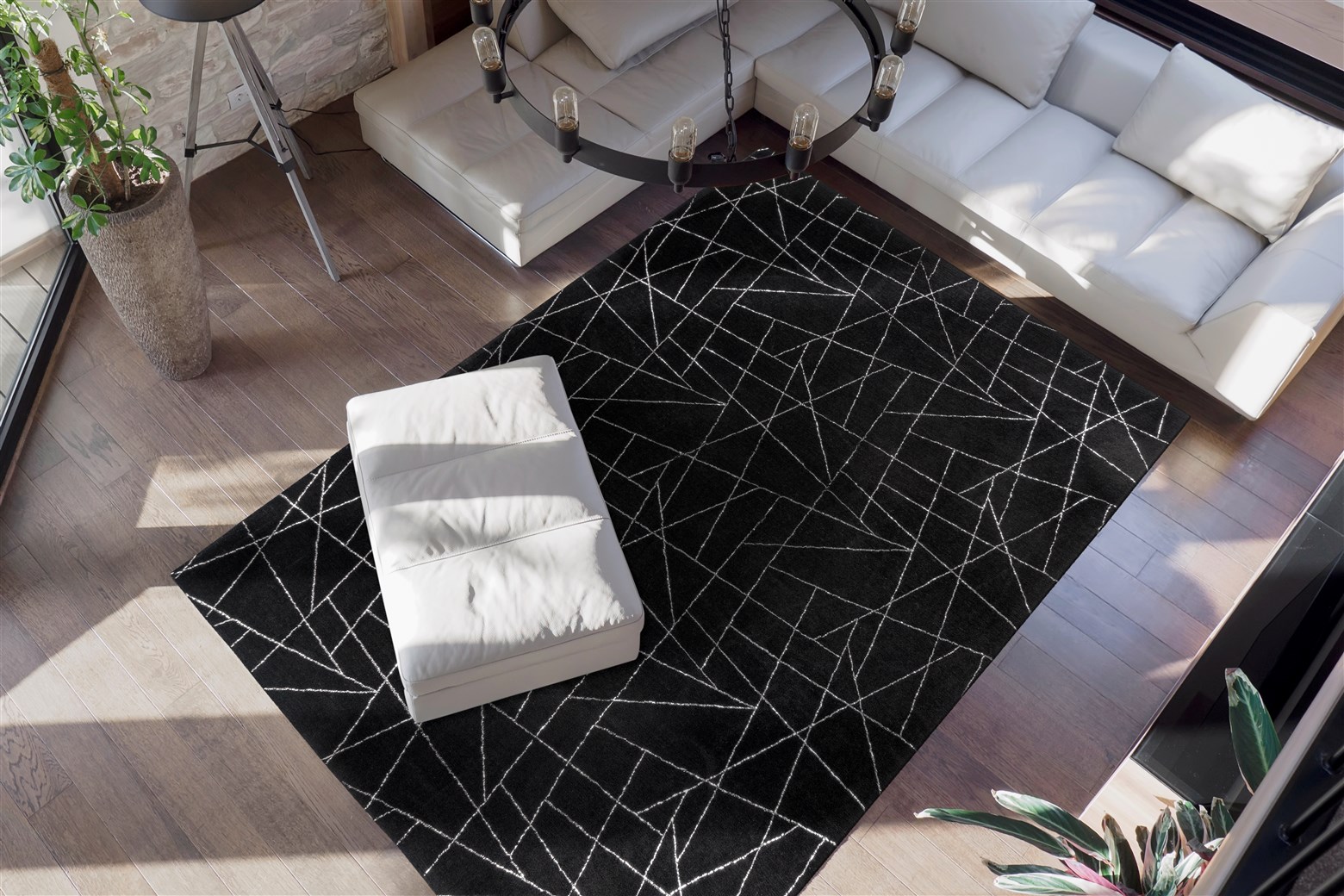Teppich Bijou 125 Schwarz / Silber 200cm x 290cm